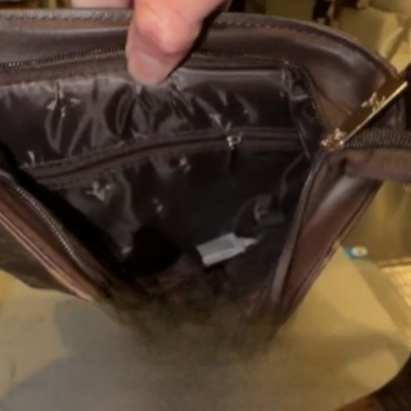 Designer Dark Brown Monogram Messenger Bag - Picture 8 of 9